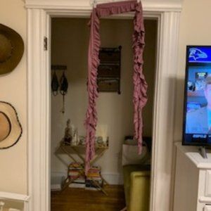 Purple J. Crew Fringe Scarf